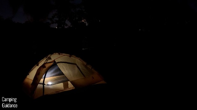 This is a picture of my Teton Sports 1-Person Vista Quick Tent in my yard overnight, for my condensation test. The yellow color looks amazing with my lantern inside the tent.