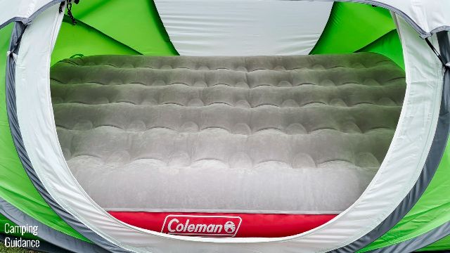 This is what my Coleman Quickbed looks like inside my Coleman 2-Person Pop Up Tent.