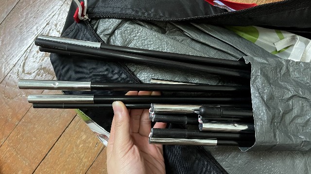 This is a picture of what the Coleman 2-Person Sundome Tent's poles look like.