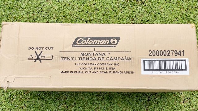 The outer packaging of the Coleman Montana 8.