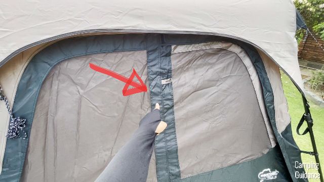 At least 75% of each window of the Coleman Instant Tent 4 got wet in light rain.
