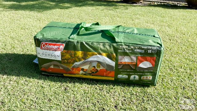 This is what the Coleman Red Canyon 8-Person Tent looks like out of the Amazon packaging.