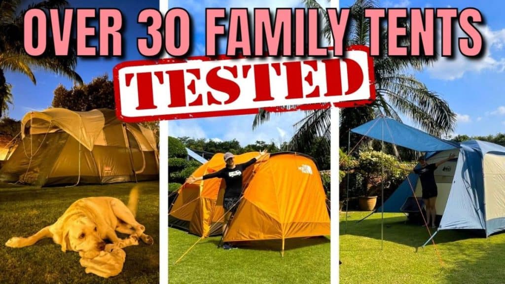 The author in 3 of the best family tents.