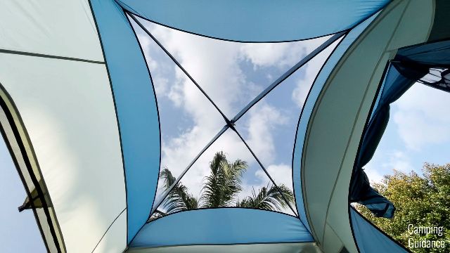 What the ceiling mesh of the REI Skyward 4 looks like