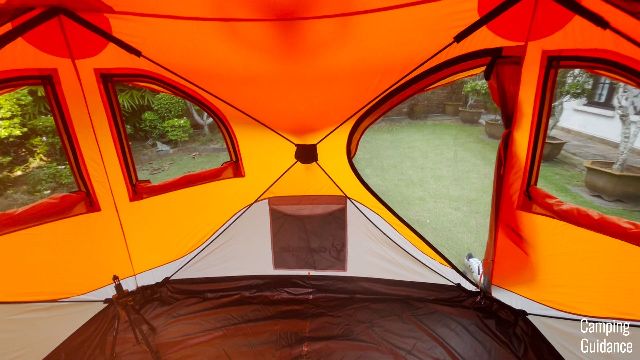 2 of the windows of the Gazelle T4 Hub Tent