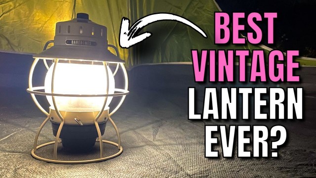 The Barebones Railroad lantern in the author's tent.