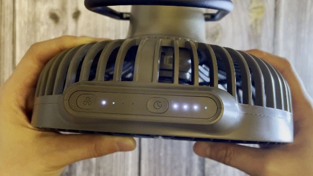 The sleep timer of the Claymore Portable Fan V600+.