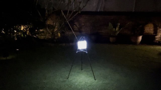 The LuminAID PackLite Max on its dimmest Low setting.