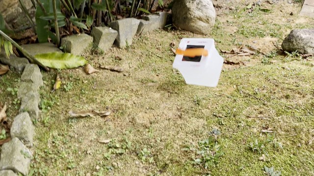 The author drop testing the LuminAID PackLite Max.