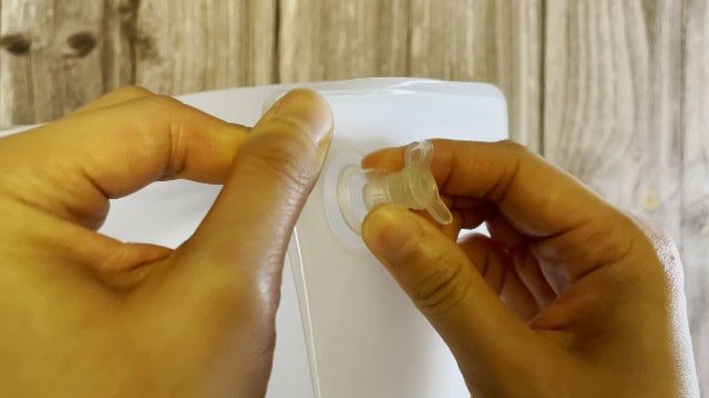 The valve of the LuminAID PackLite Max.