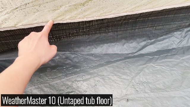 Leaking seams in the Coleman WeatherMaster 10.