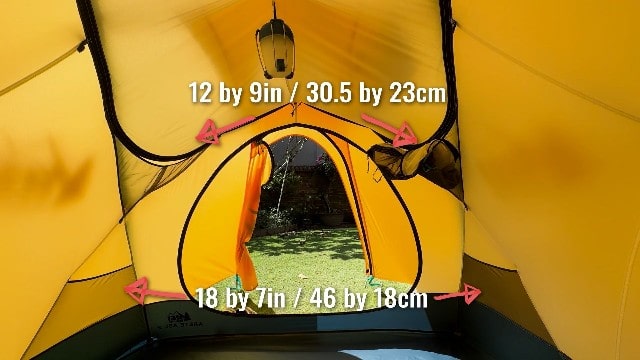Some of the pockets inside the REI Arete ASL 2.