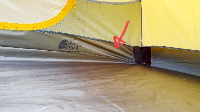 The tub floor of The North Face Stormbreak 2.