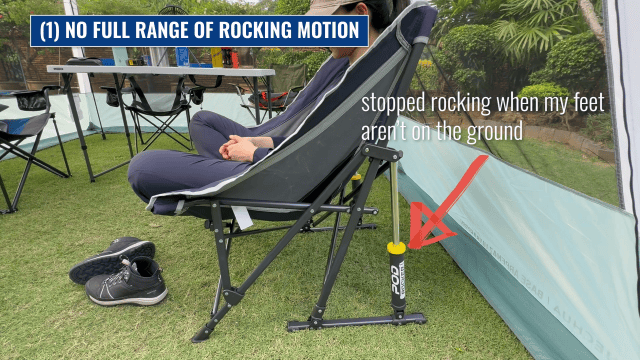 The author is sitting on the GCI Pod Rocker.